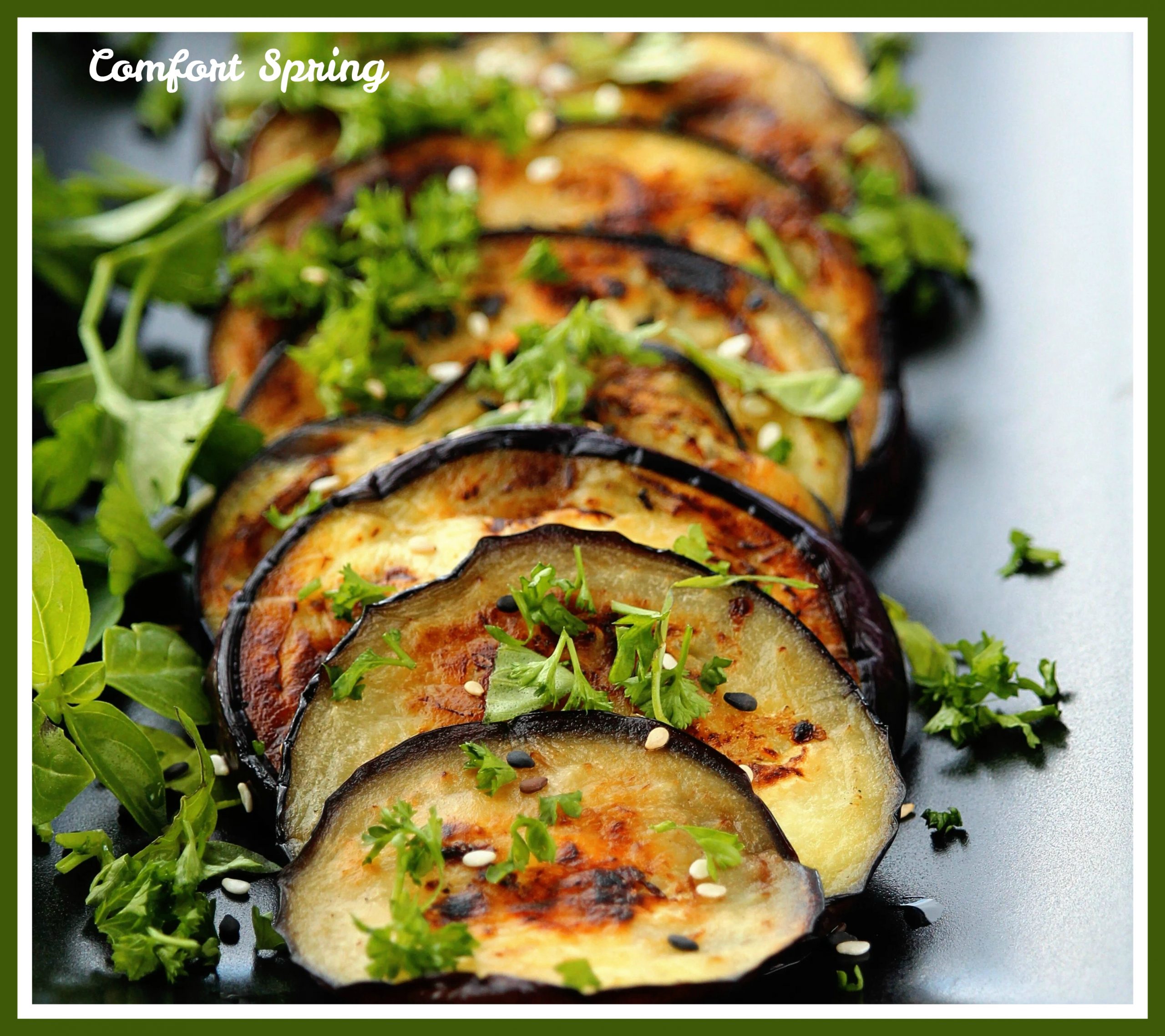 Grilled Italian Basil Eggplant